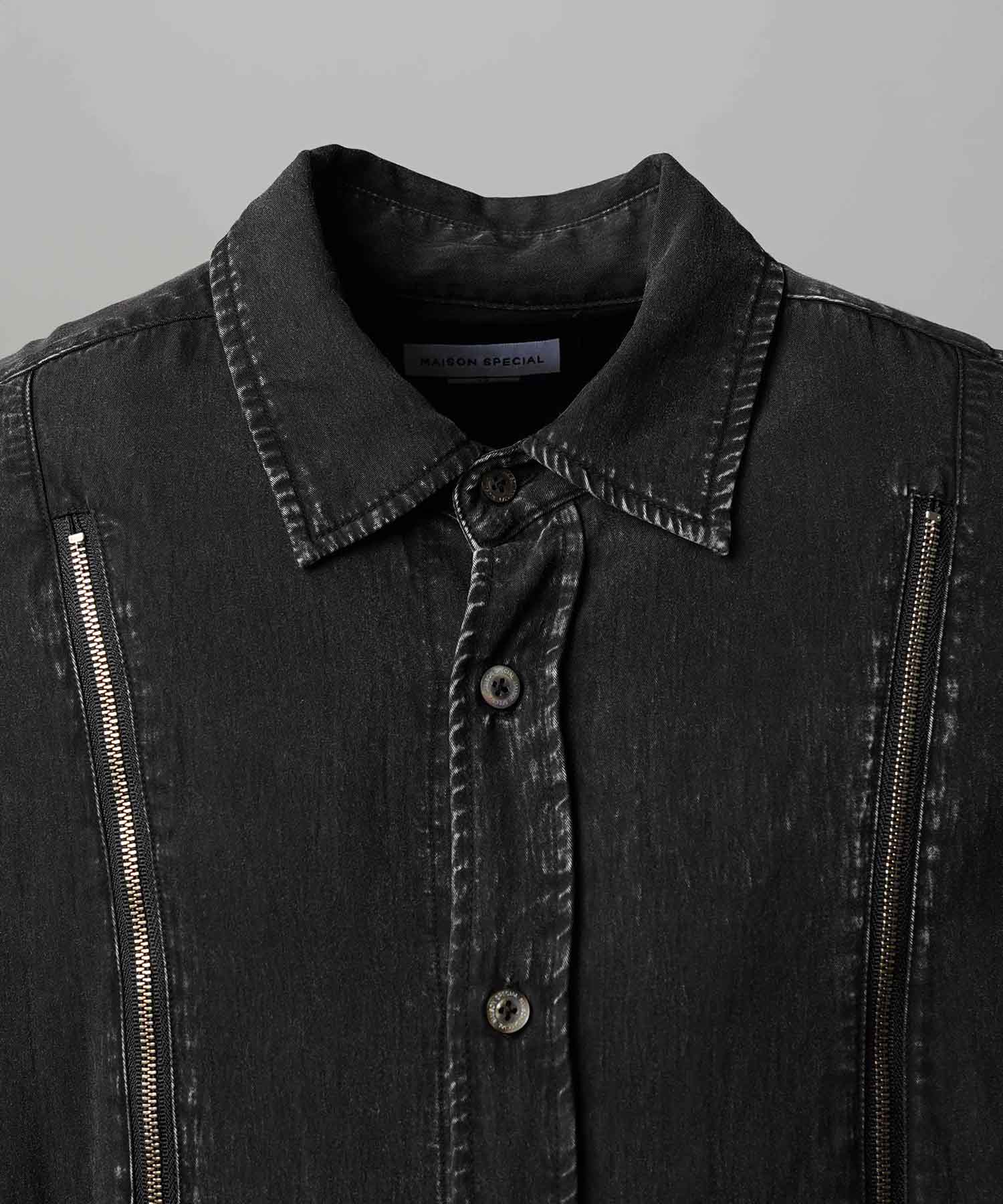 [25AW PRE-ORDER] Prime-Over Curved Zip Regular Collar Shirt