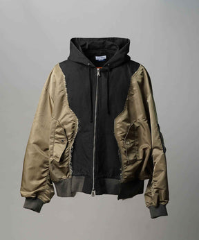 Different Material Docking Prime-Over Military Blouson