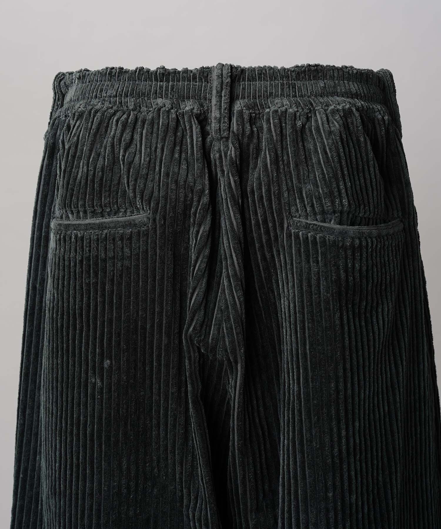Wide-Wale Corduroy One-Tuck Pants