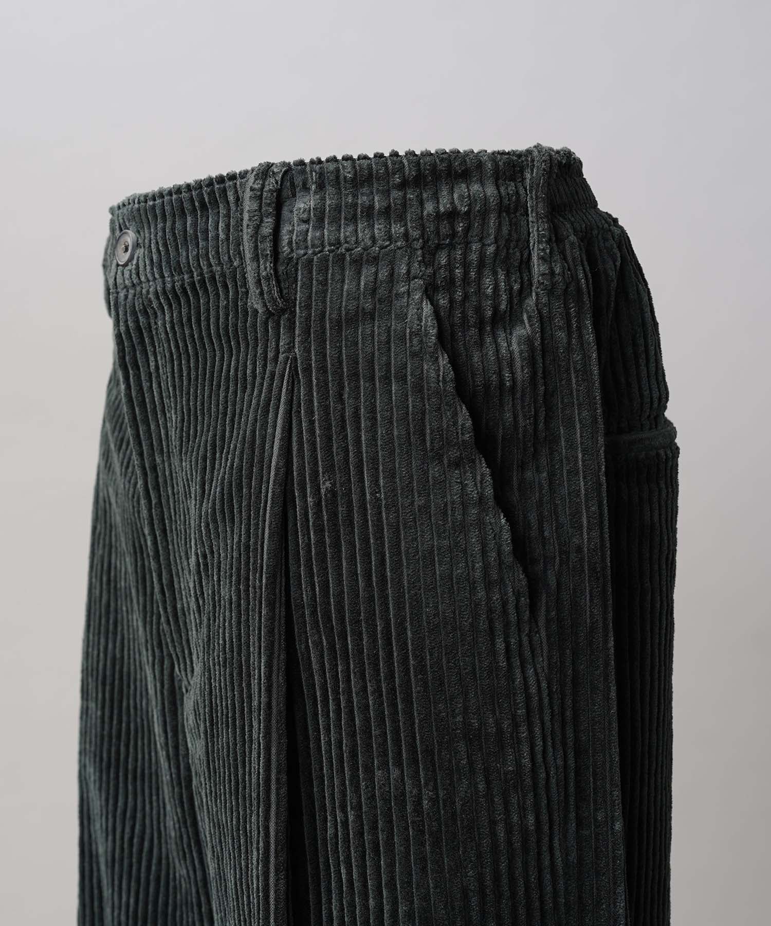 Wide-Wale Corduroy One-Tuck Pants