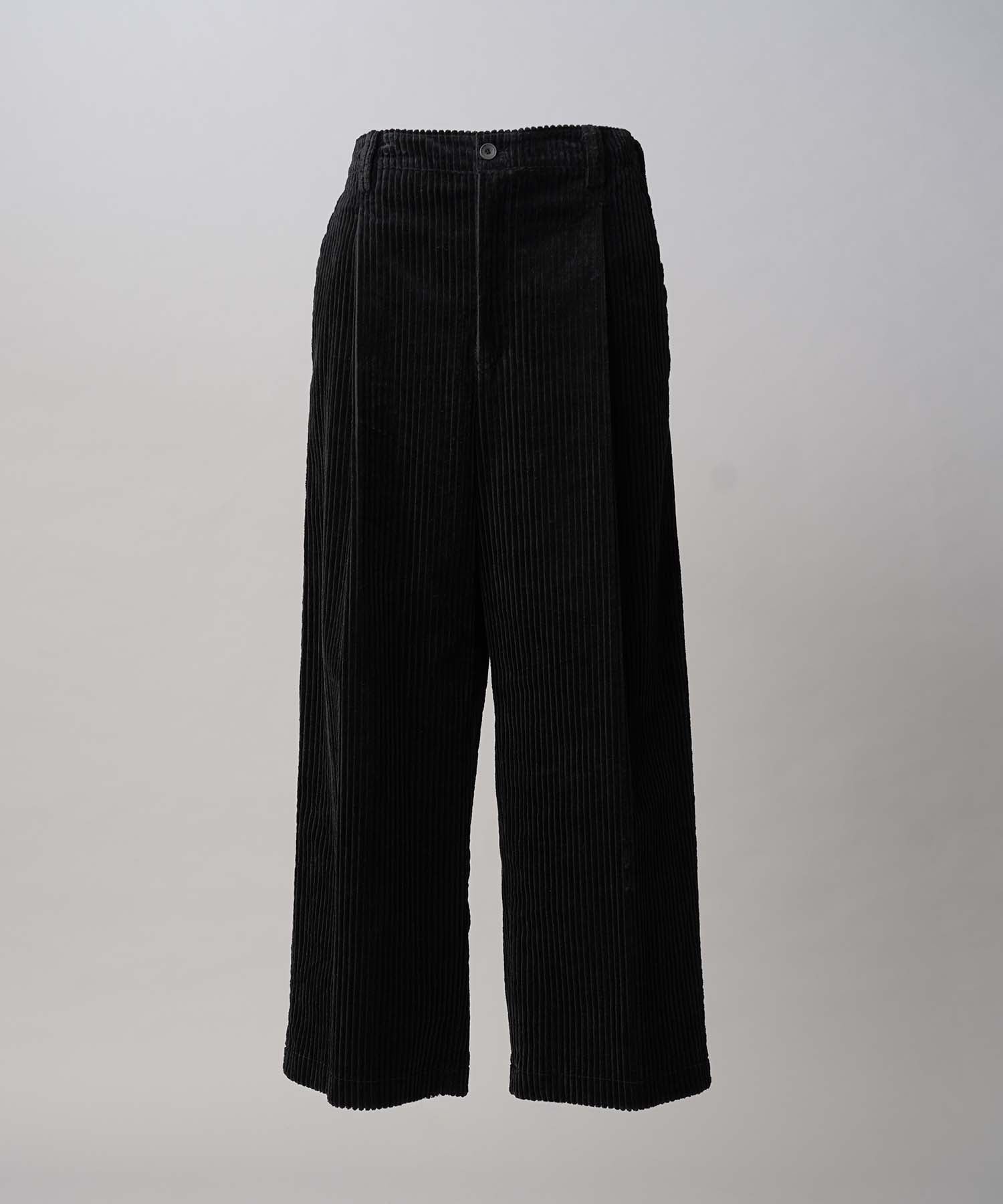 Wide-Wale Corduroy One-Tuck Pants