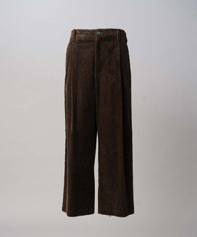 Wide-Wale Corduroy One-Tuck Pants