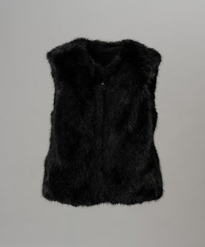 [25AW PRE-ORDER] Luxury Volume Eco Fur Prime-Over Vest