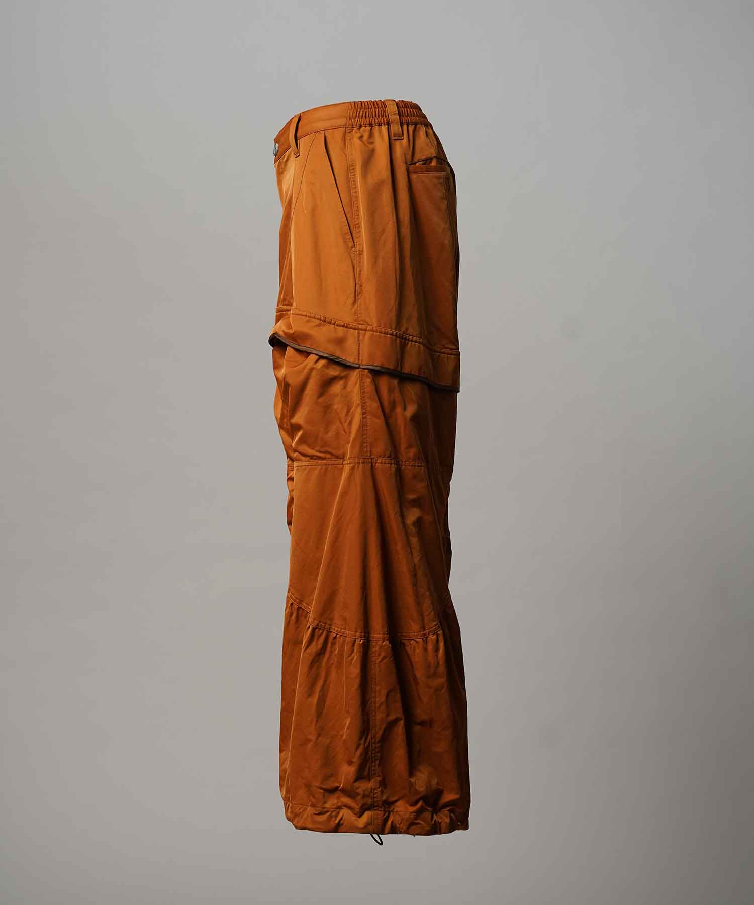 Gather Curved Switching Wide Pants