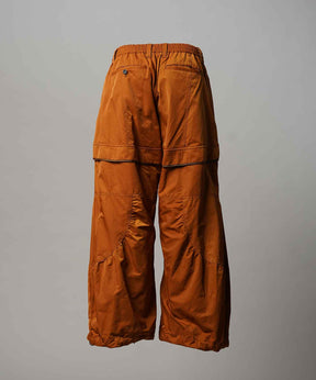 Gather Curved Switching Wide Pants