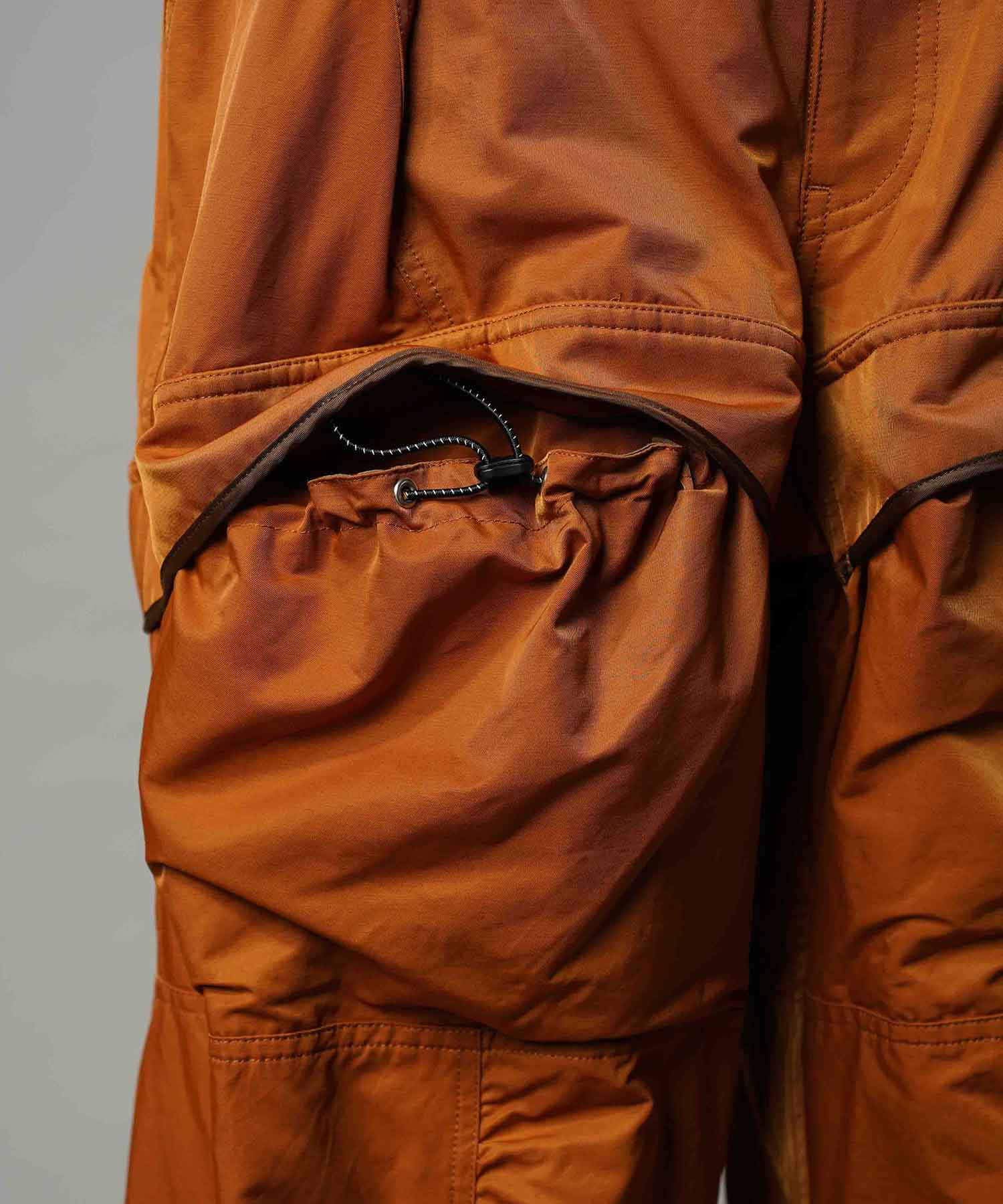 Gather Curved Switching Wide Pants