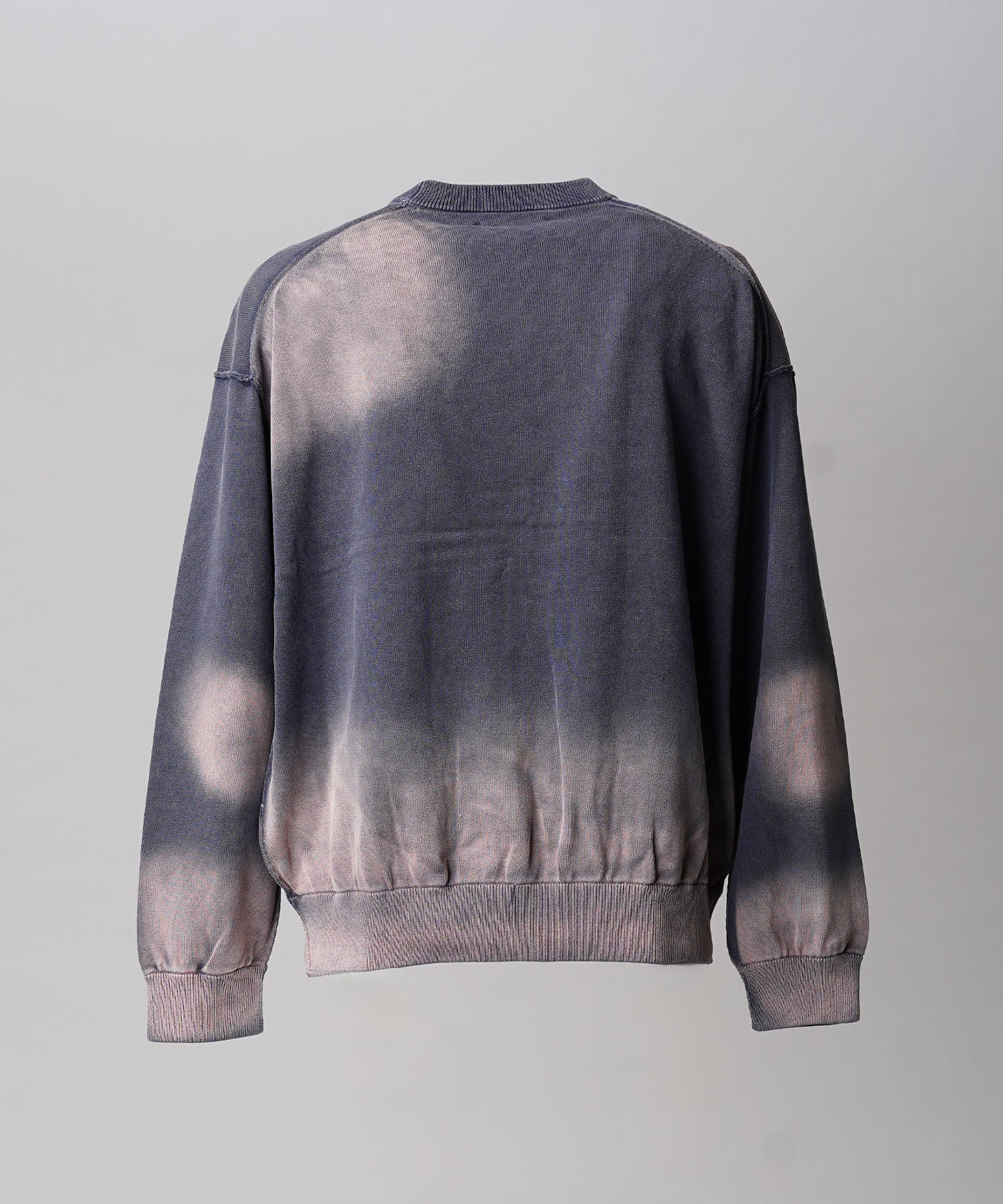 Gradation Dye Prime-Over Crew Neck Knit Pullover