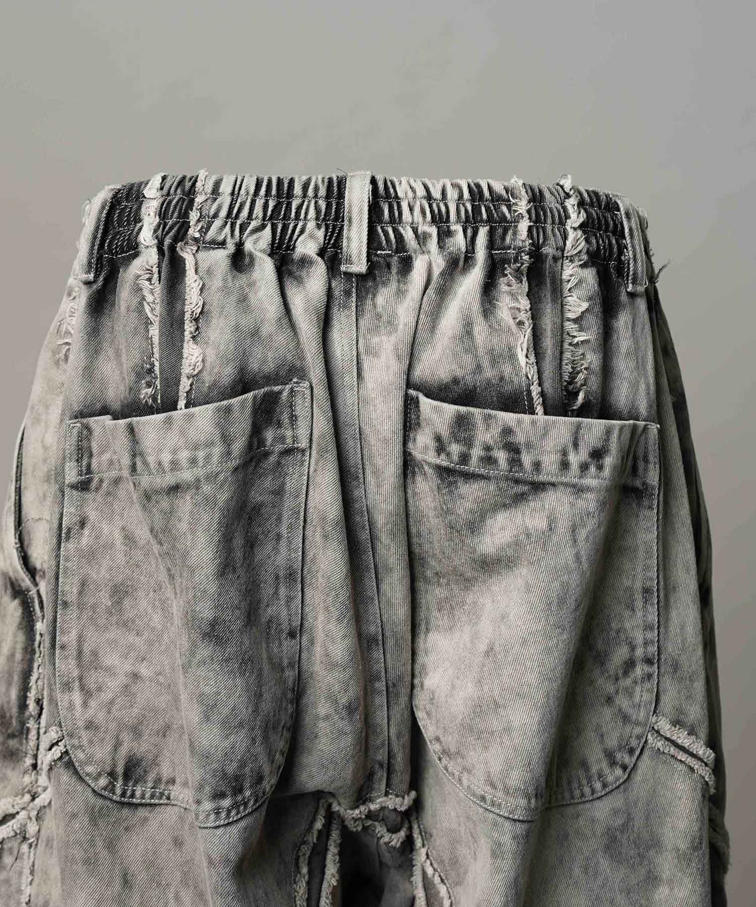 Denim Switching Alien Wide Pants