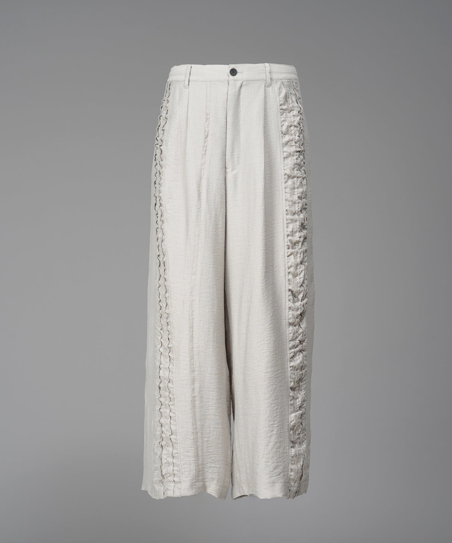 [26SS PRE-ORDER] Linen Mix Slab Side Big Pocket Prime-Wide Pants