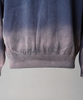 Gradation Dye Prime-Over Crew Neck Knit Pullover