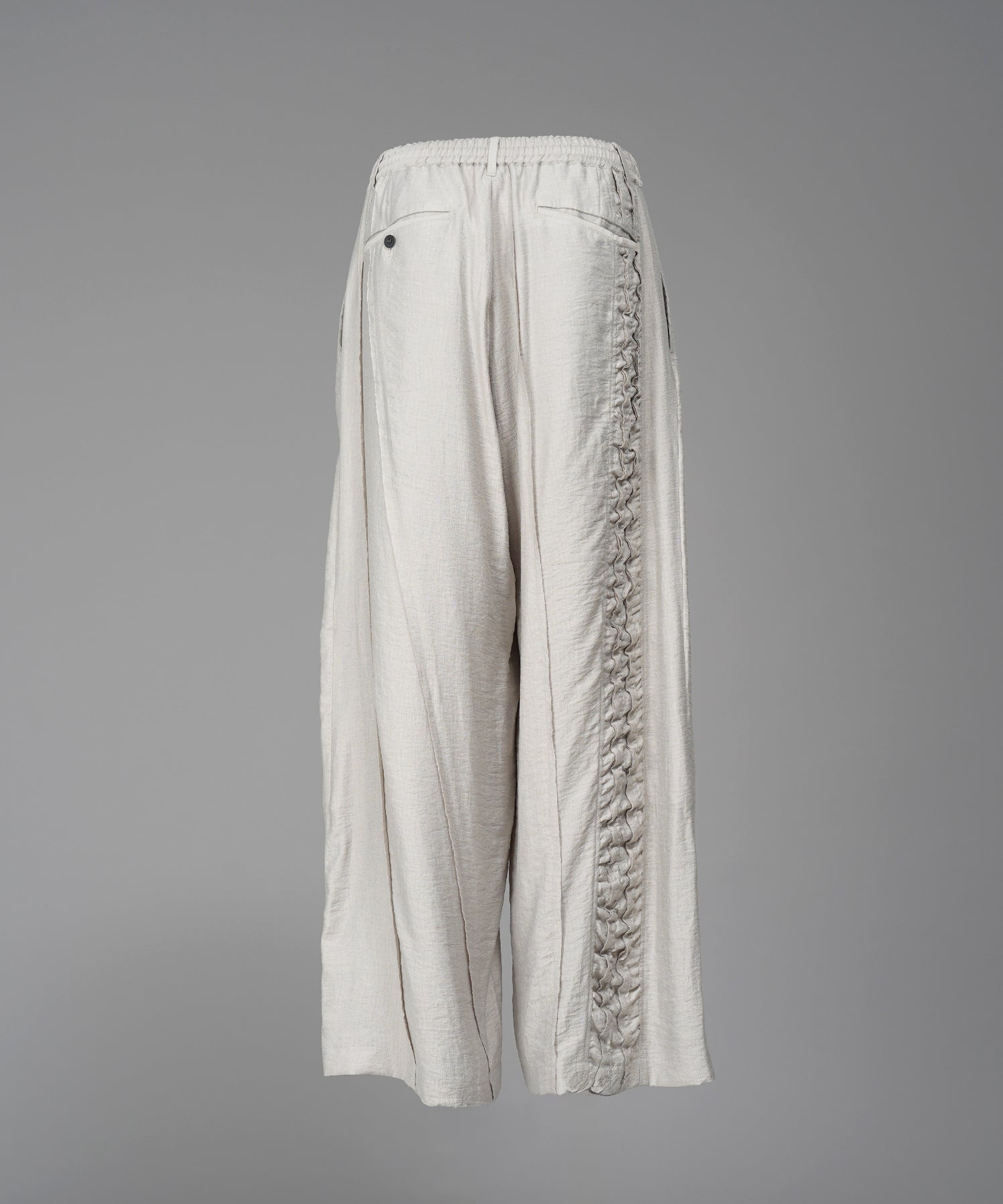 [26SS PRE-ORDER] Linen Mix Slab Side Big Pocket Prime-Wide Pants