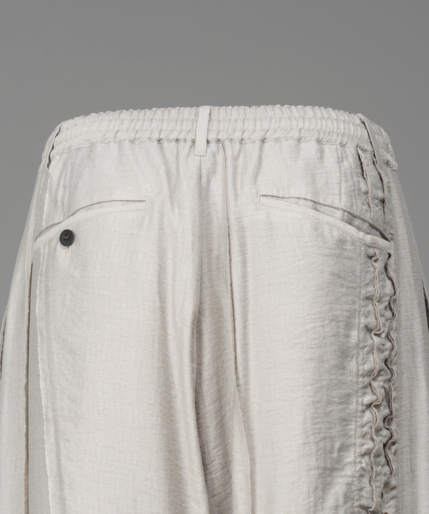[26SS PRE-ORDER] Linen Mix Slab Side Big Pocket Prime-Wide Pants