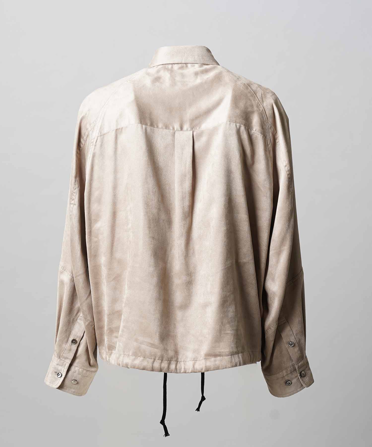 Curve Pocket A Light Eco Suede Shirt