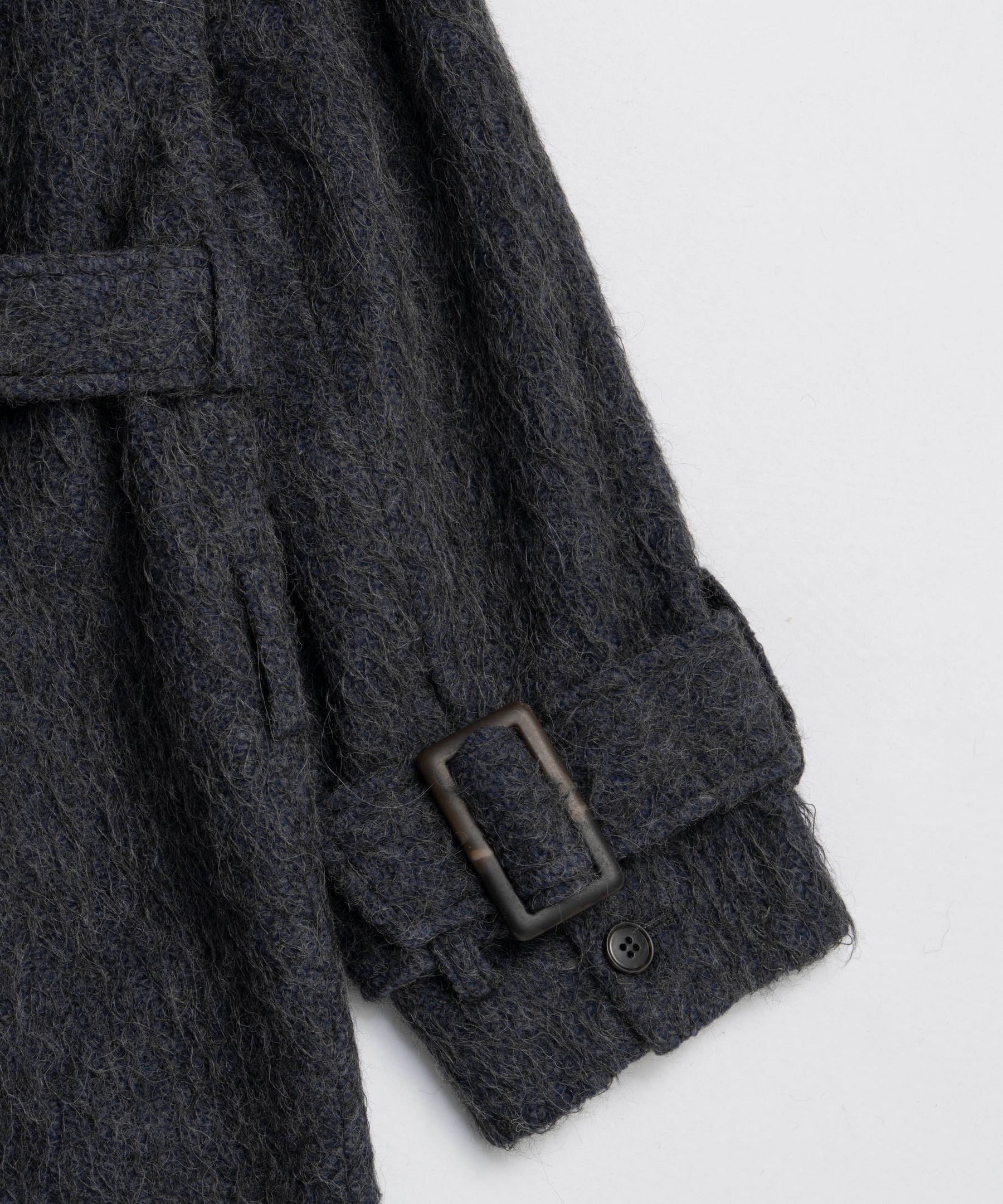 [25WINTER PRE-ORDER] Ribbon Collar Shaggy Long Coat