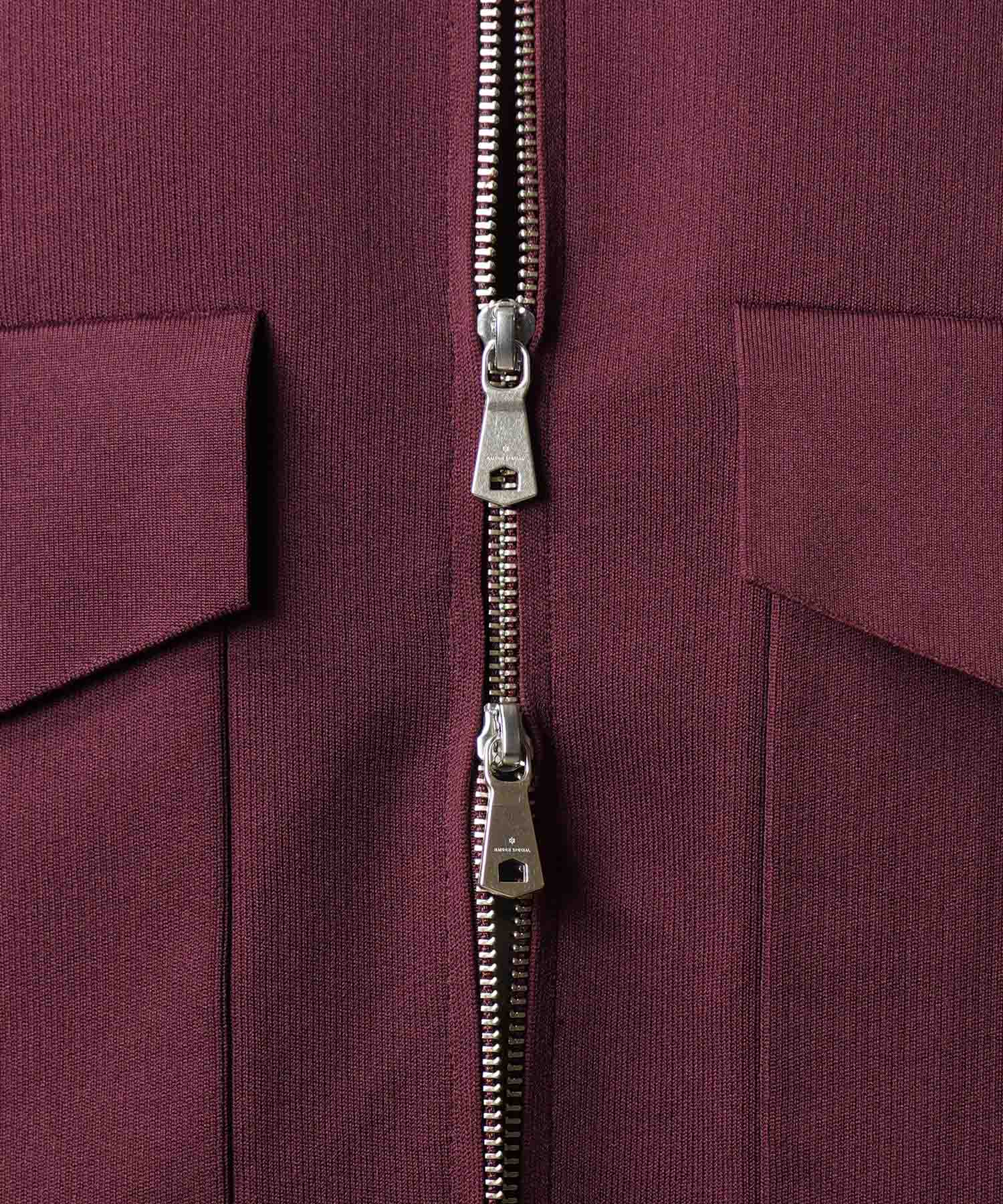 [25AW PRE-ORDER] Prime-Over Double Pocket Knit Zip Blouson