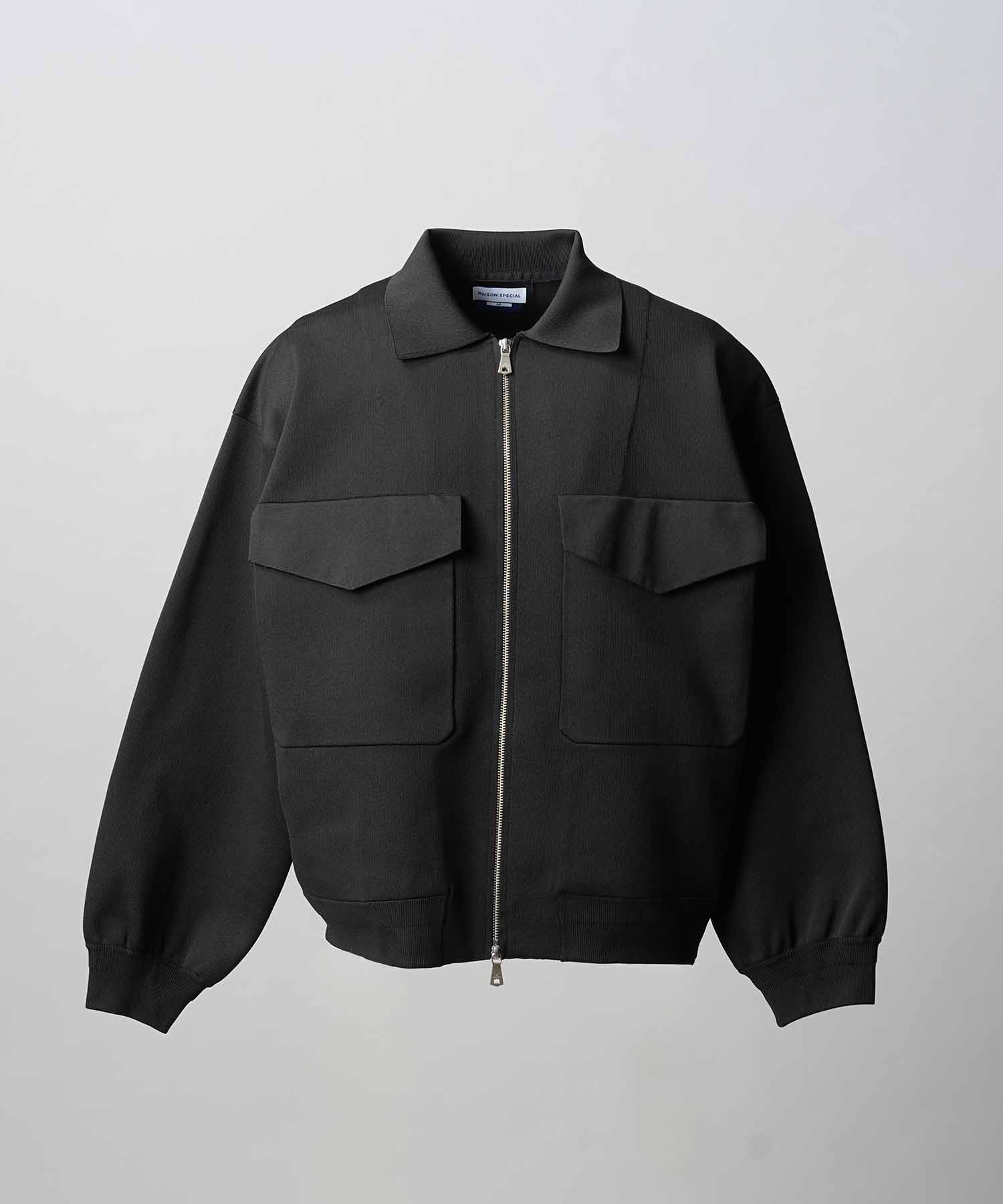 [25AW PRE-ORDER] Prime-Over Double Pocket Knit Zip Blouson