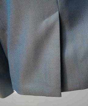 4 색 샹 브레이 세탁 가능한 양모 피크 라펠 더블 가슴 재킷