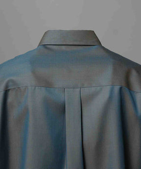 4 Colors Chambray Washable Wool Prime-Over Regular Collar Shirt Coat