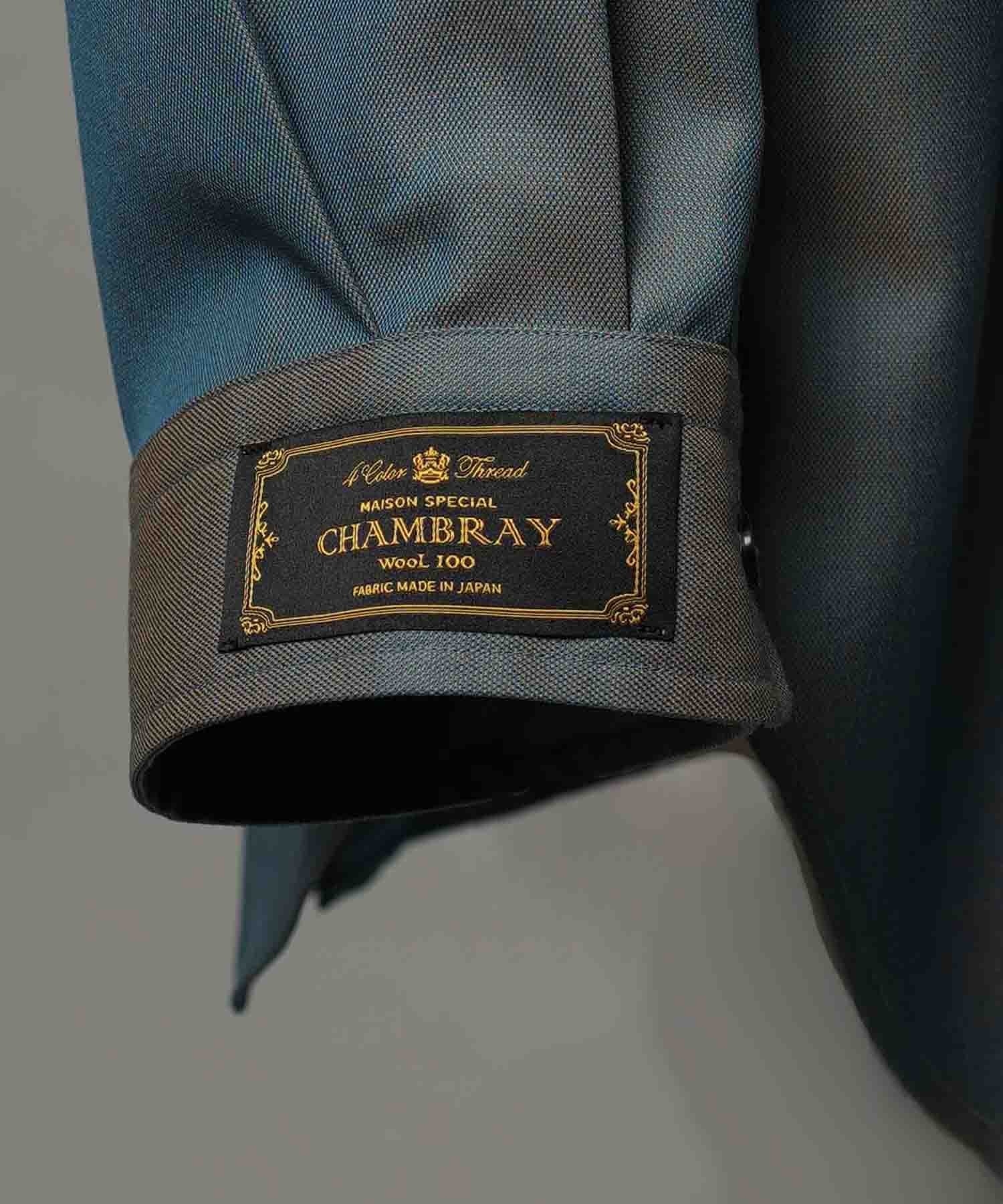 4 Colors Chambray Washable Wool Prime-Over Regular Collar Shirt Coat