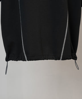【26SS PRE-ORDER】V-neck Stitch Work Prime-Over Raglan Short Sleeve Polo Shirt