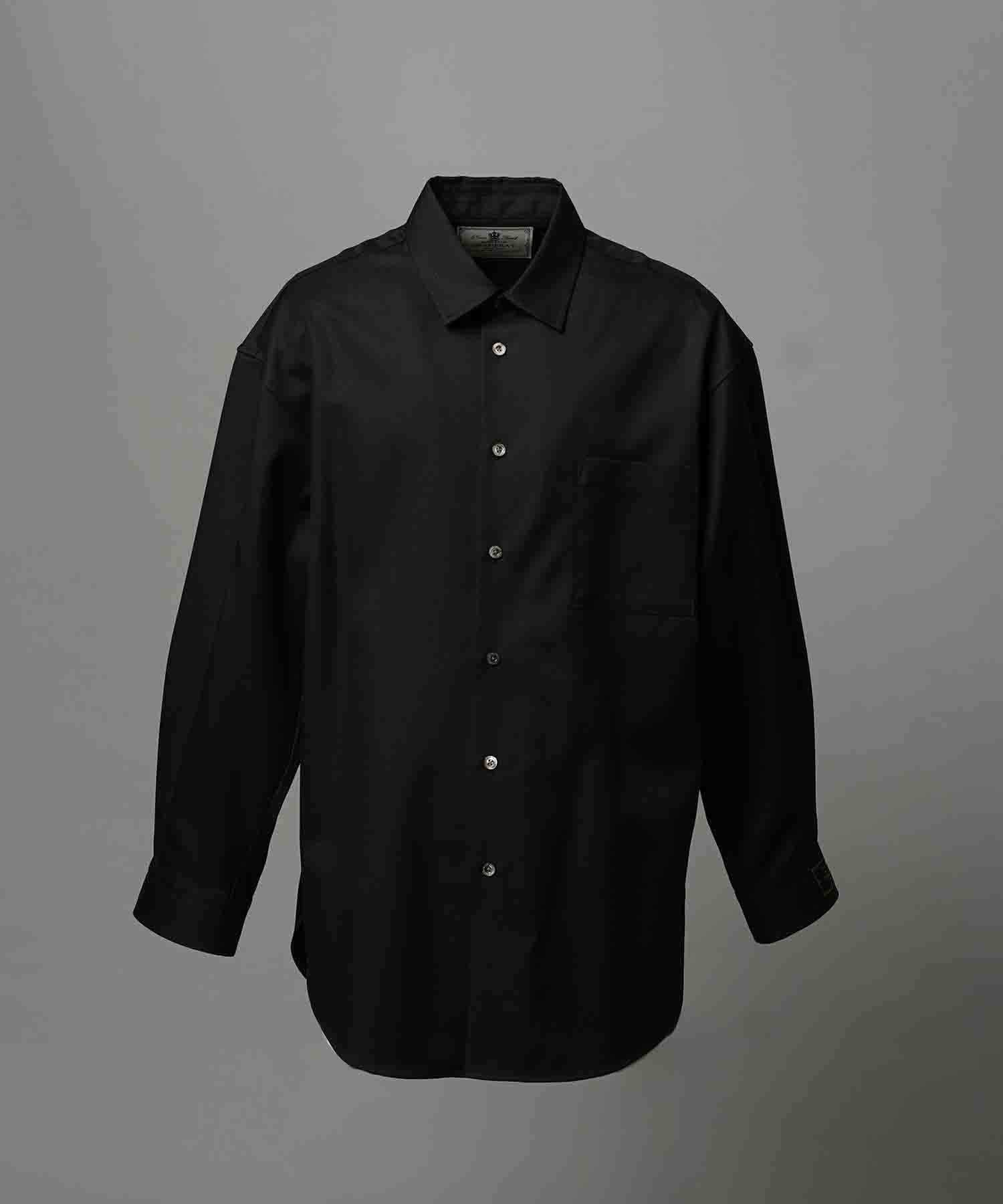 4 Colors Chambray Washable Wool Prime-Over Regular Collar Shirt Coat