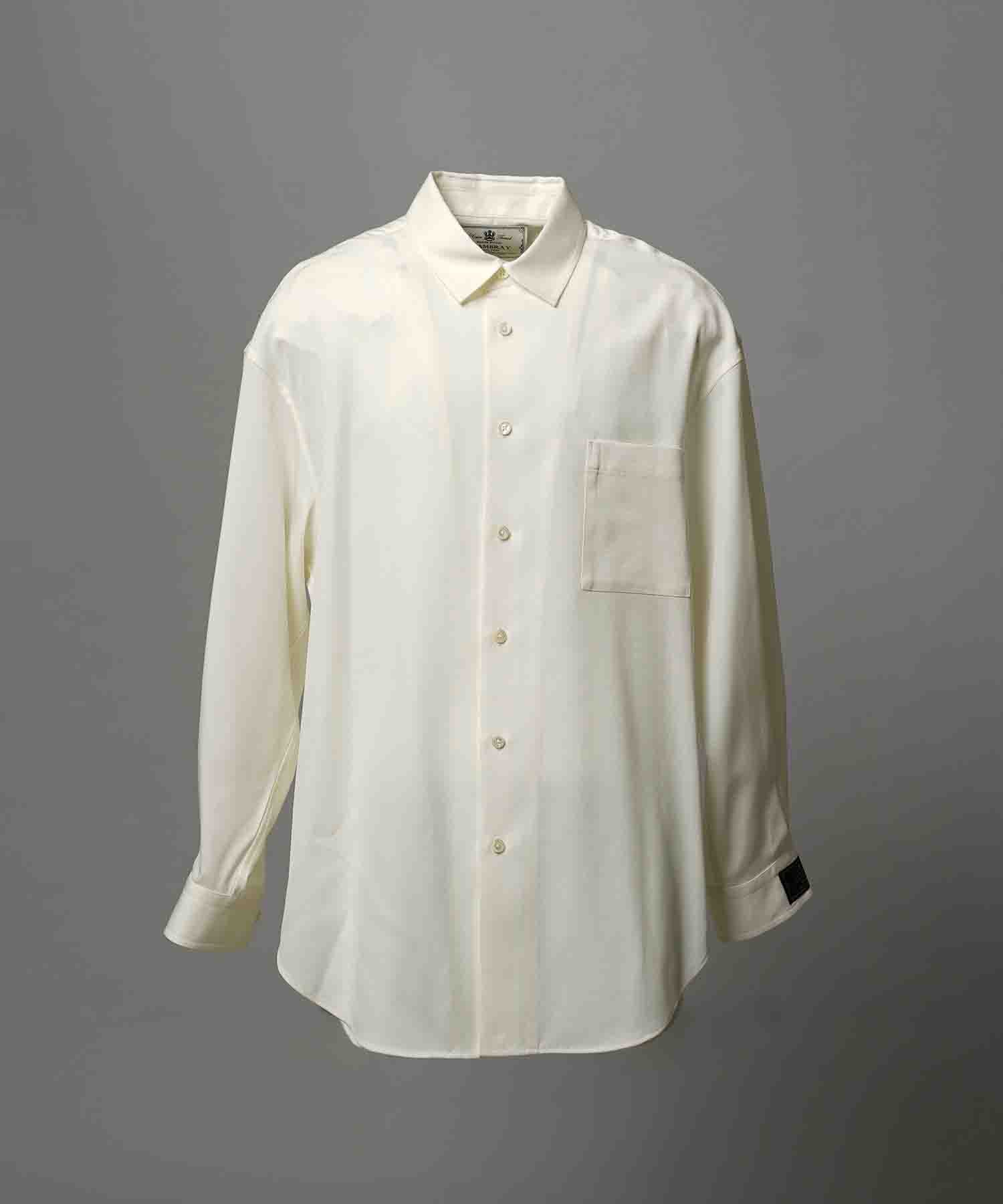 4 Colors Chambray Washable Wool Prime-Over Regular Collar Shirt Coat