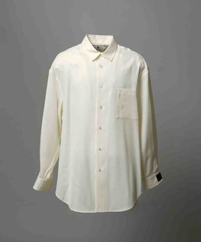 4 Colors Chambray Washable Wool Prime-Over Regular Collar Shirt Coat