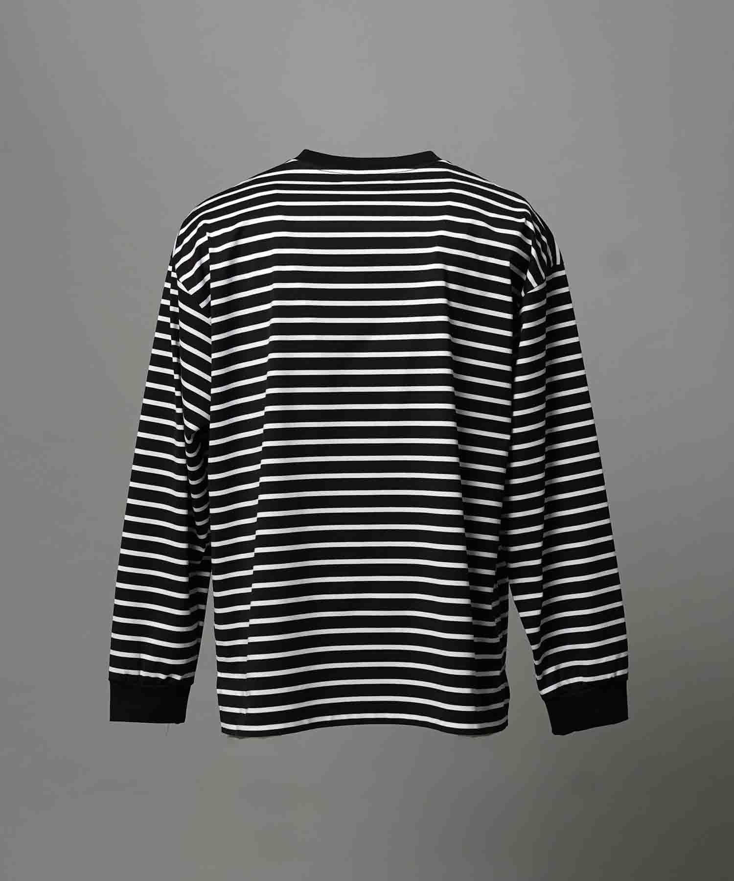 トップス everyone cotton border long sleeve tee L everyone border long sleeve tee shirt everyone border long