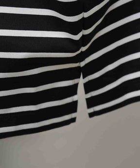 ULTIMA Cotton Border Prime-Over Crew Neck Long Sleeve T-Shirt