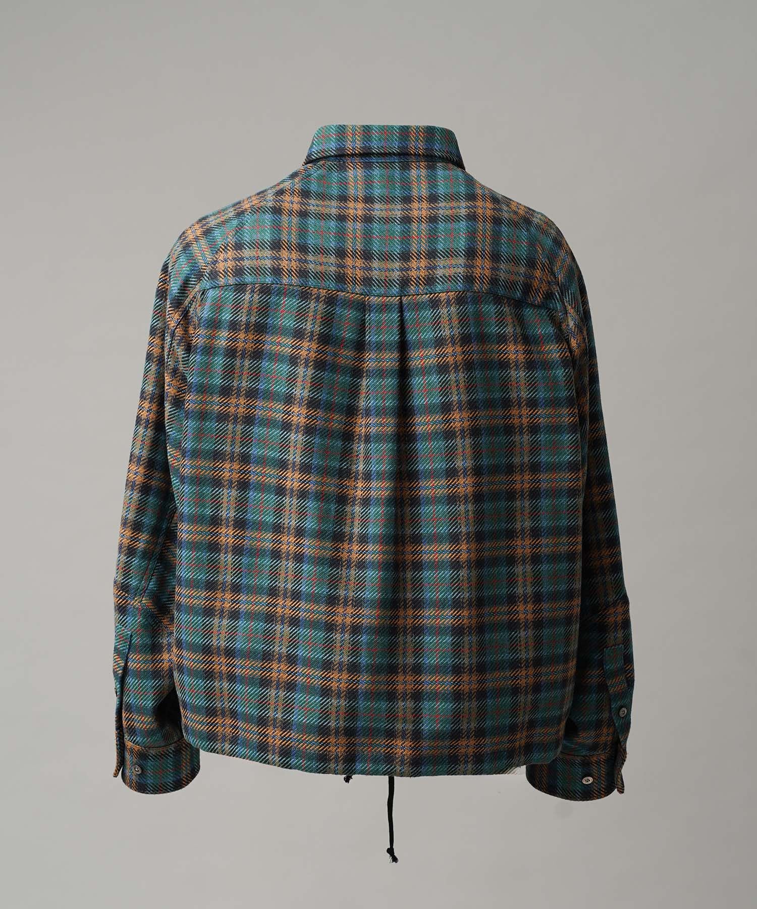 [Sale starts at 12:00 pm on Saturday, September 13th] [Italian Dead Stock Fabric] Prime-Over Curved Pocket Shirts Blouson