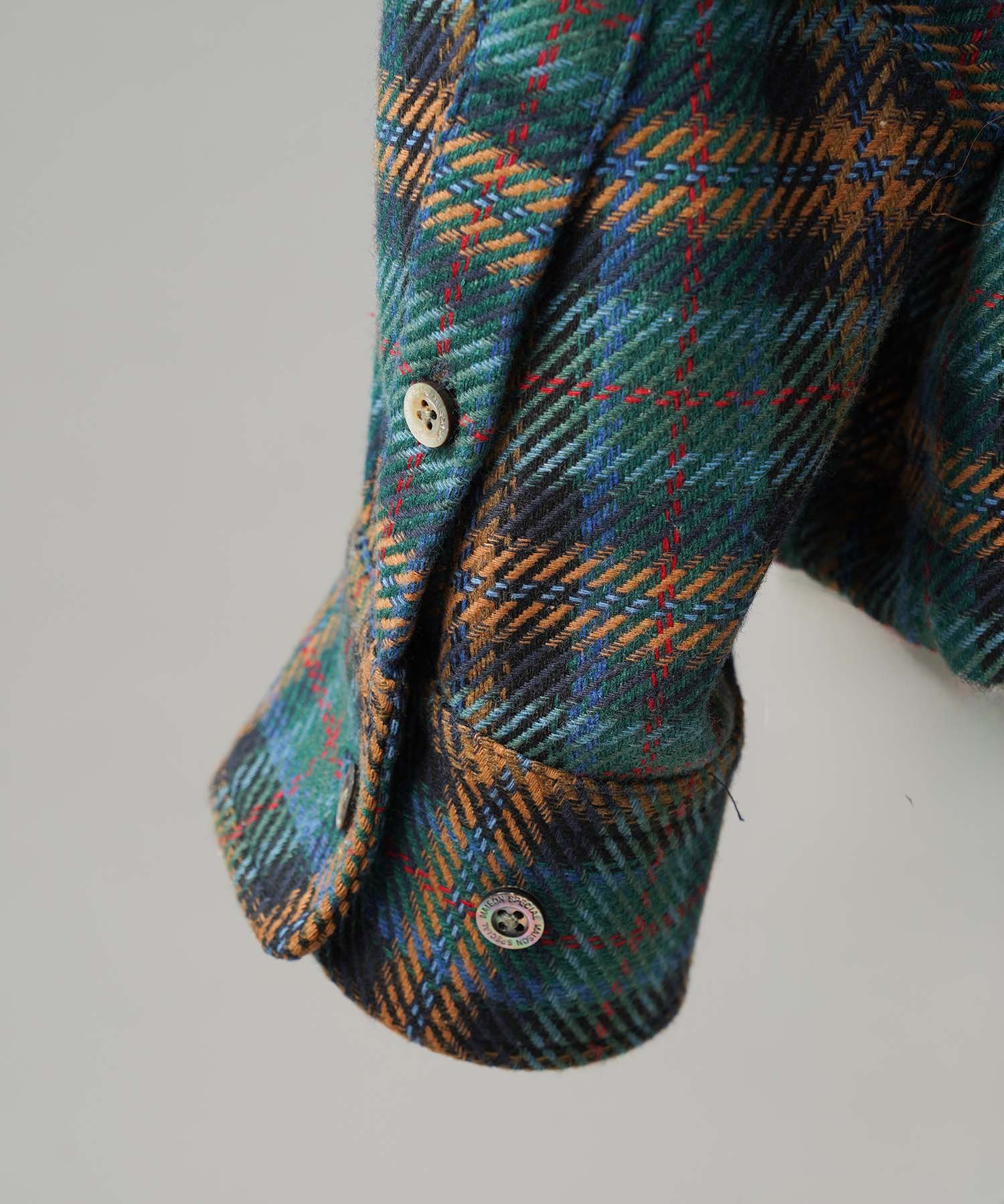 [Sale starts at 12:00 pm on Saturday, September 13th] [Italian Dead Stock Fabric] Prime-Over Curved Pocket Shirts Blouson