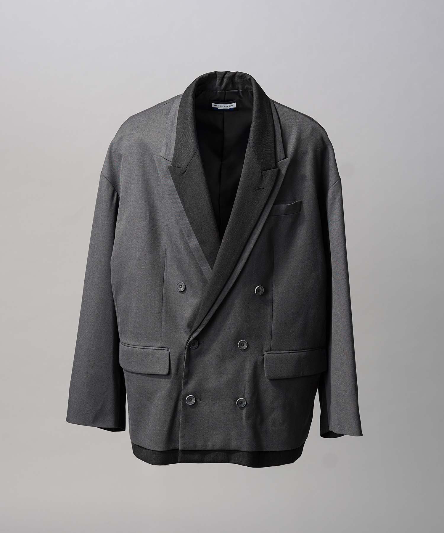 Prime-Over Layering Double Breasted Tailored Jacket