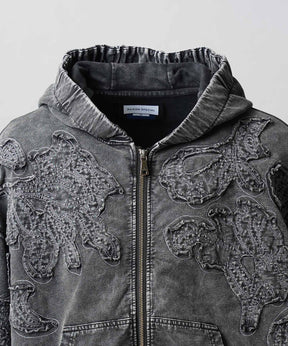 4 색 샹 브레이 세탁 가능한 양모 피크 라펠 더블 가슴 재킷