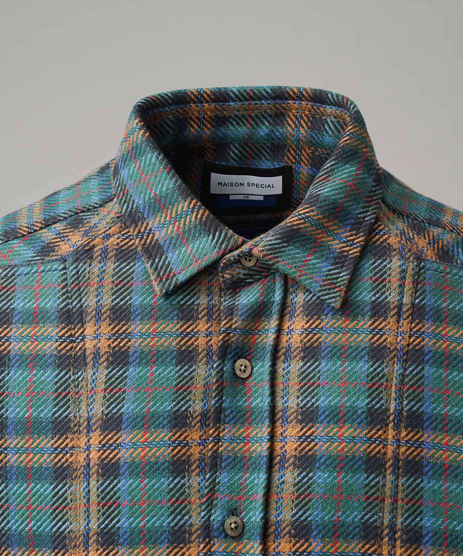 [Sale starts at 12:00 pm on Saturday, September 13th] [Italian Dead Stock Fabric] Prime-Over Curved Pocket Shirts Blouson