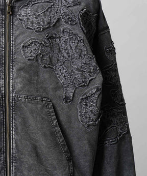 4 색 샹 브레이 세탁 가능한 양모 피크 라펠 더블 가슴 재킷