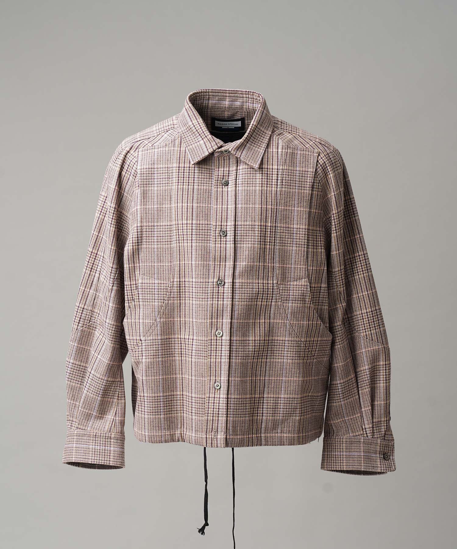 [Sale starts at 12:00 pm on Saturday, September 13th] [Italian Dead Stock Fabric] Prime-Over Curved Pocket Shirts Blouson