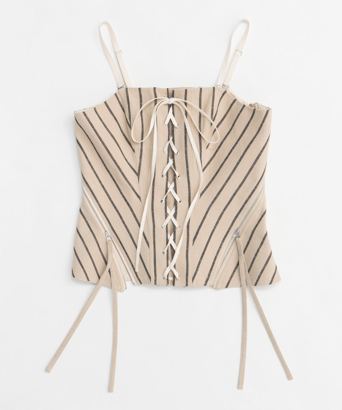 【25SPRING PRE-ORDER】Stripe Lace Up Bustier