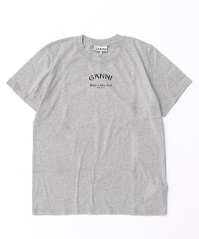 【GANNI】Thin Jersey Relaxed O-neck T-shirt