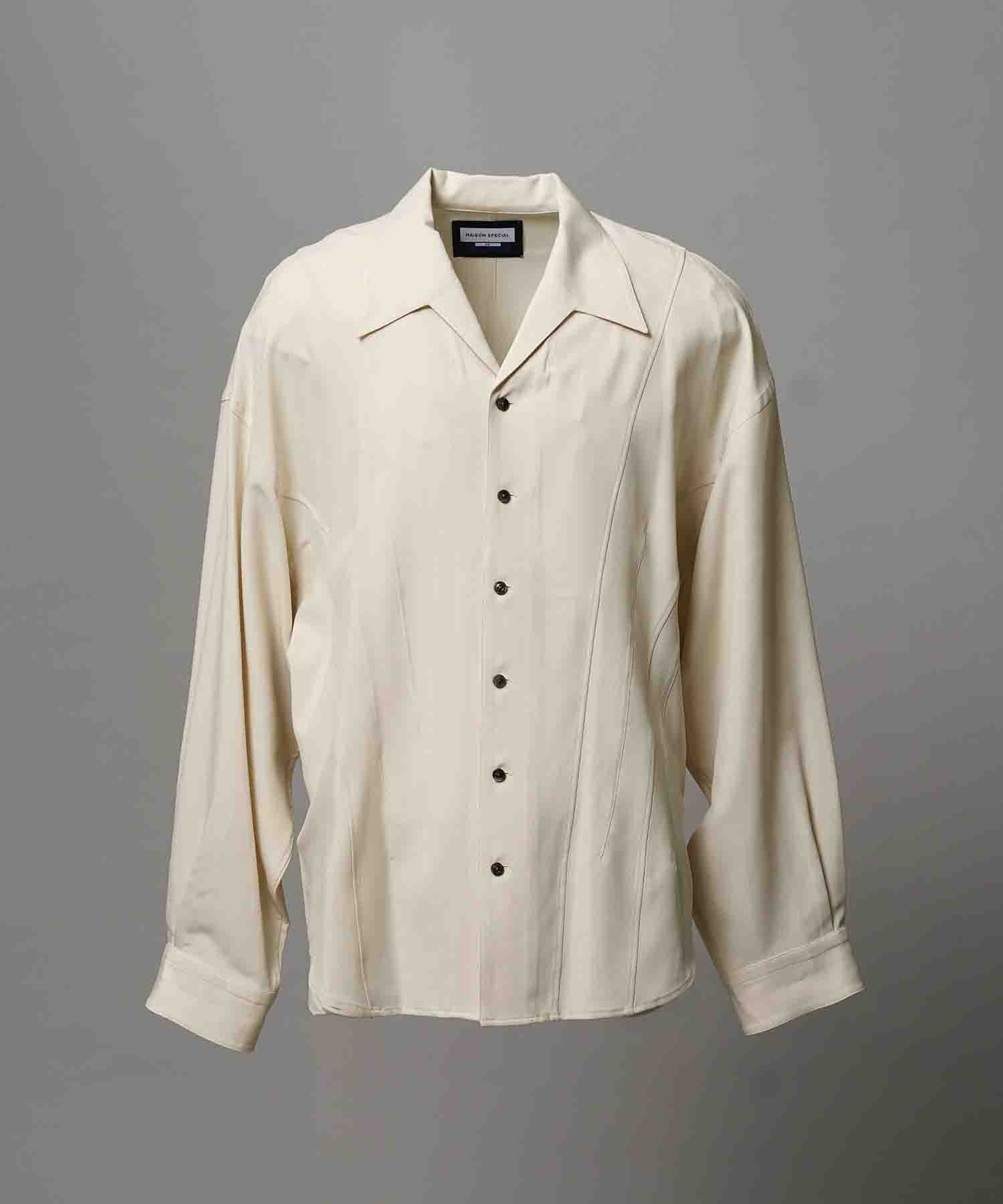 Radial Darts Prime-Over Open Collar Shirt