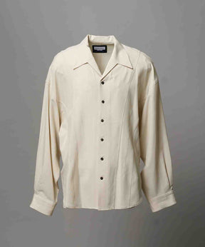 Radial Darts Prime-Over Open Collar Shirt