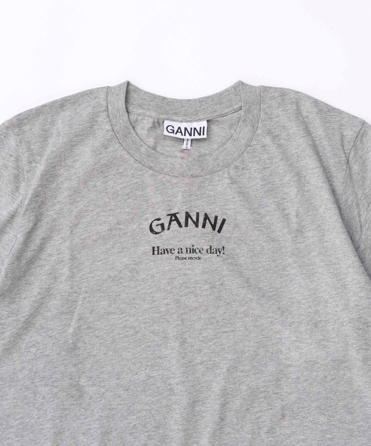 【GANNI】Thin Jersey Relaxed O-neck T-shirt