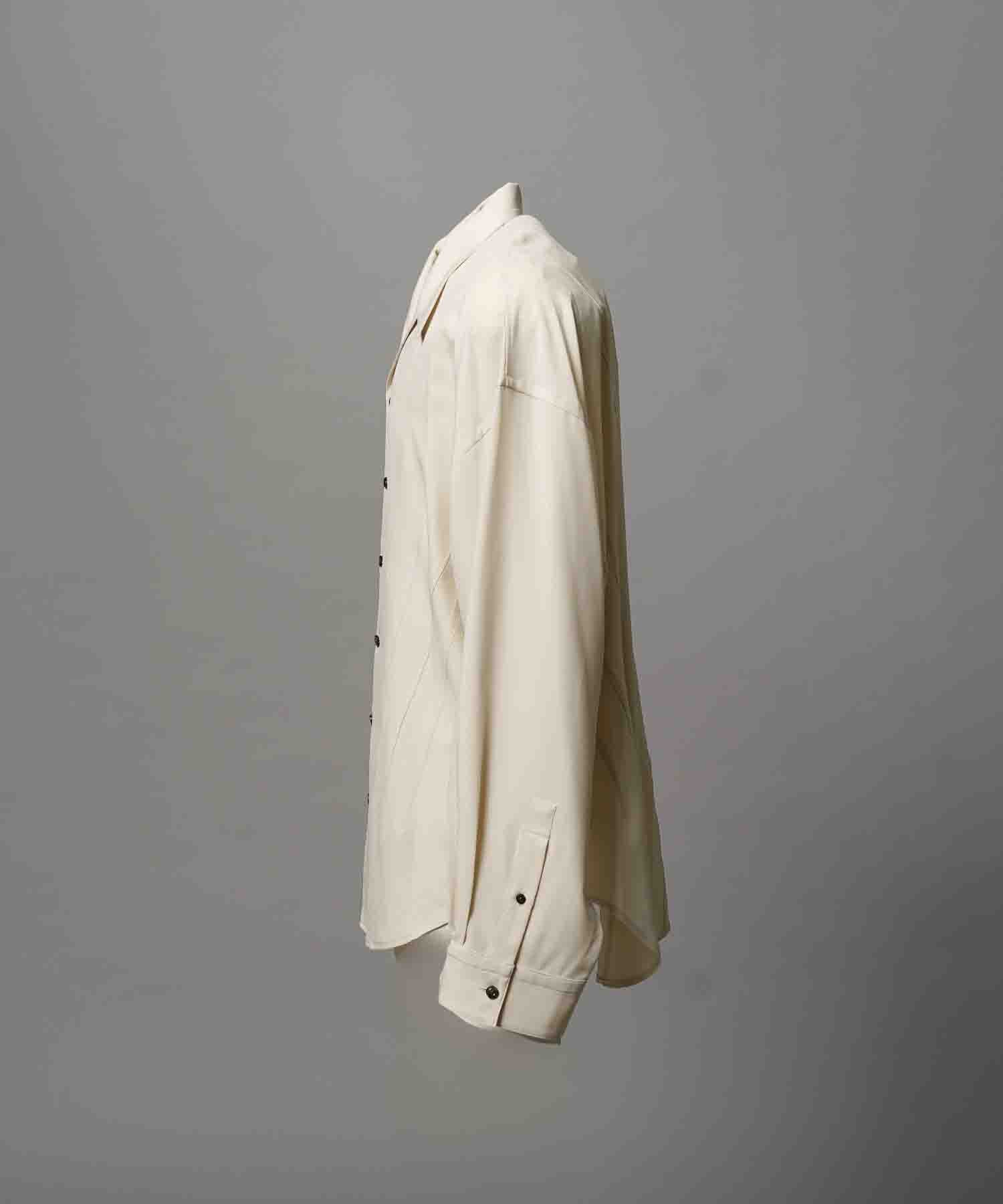 Radial Darts Prime-Over Open Collar Shirt