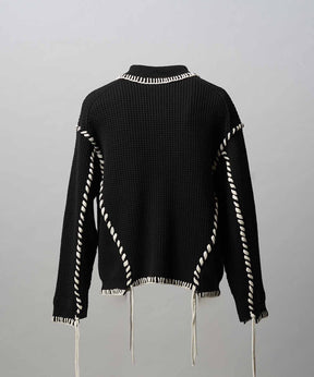 等级短长度超过V领针织套头衫