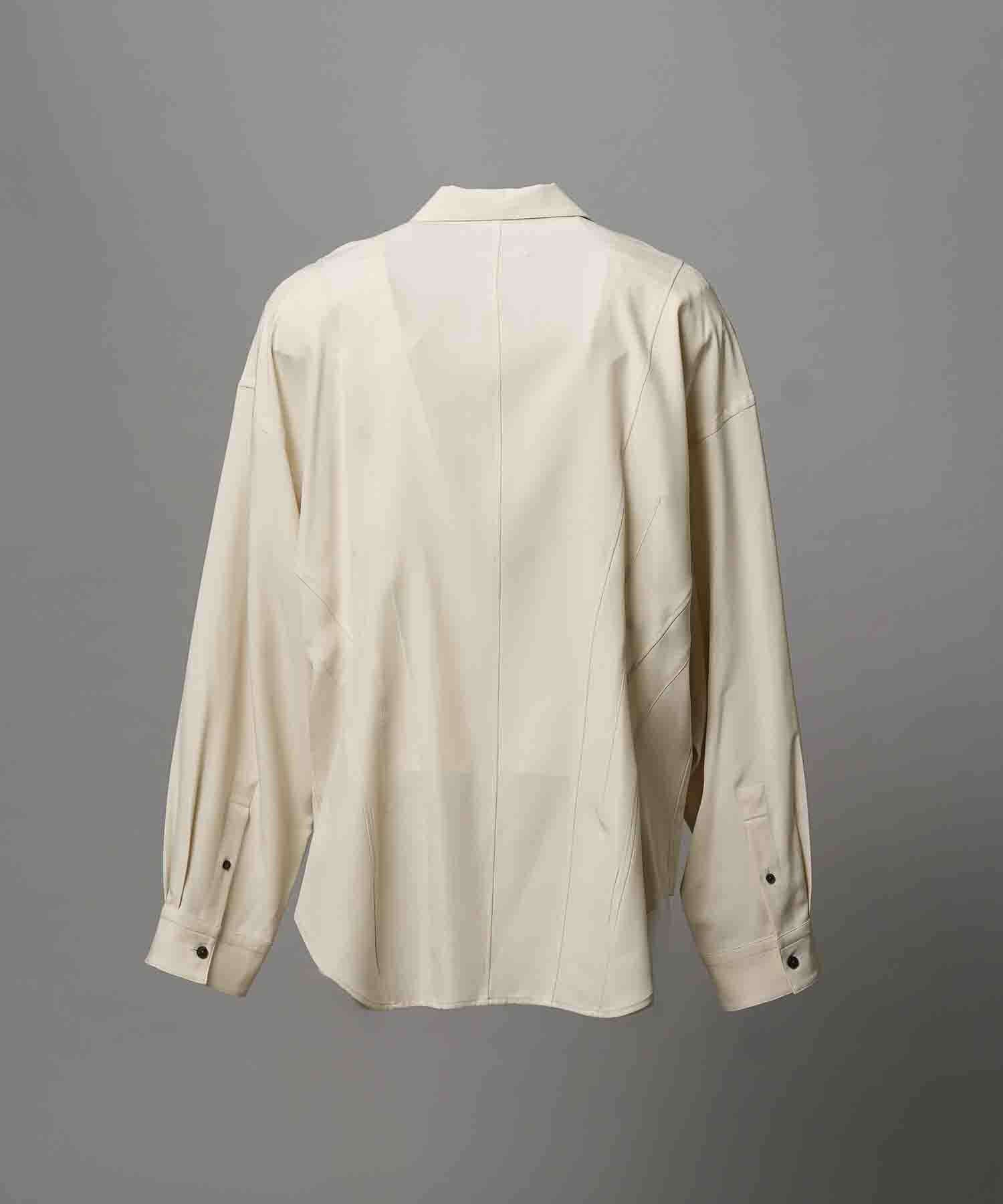 Radial Darts Prime-Over Open Collar Shirt
