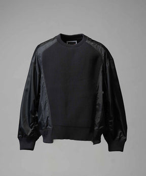 编织组合额叶套头衫