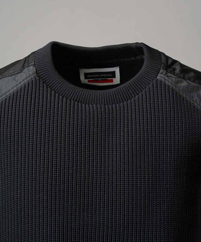 编织组合额叶套头衫