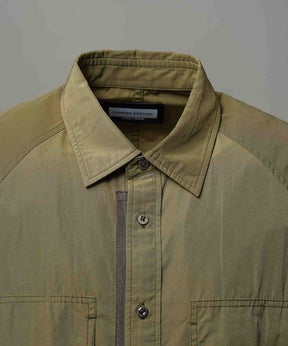 Prime-Over Raglan Sleeve Pocket Shirts Blouson