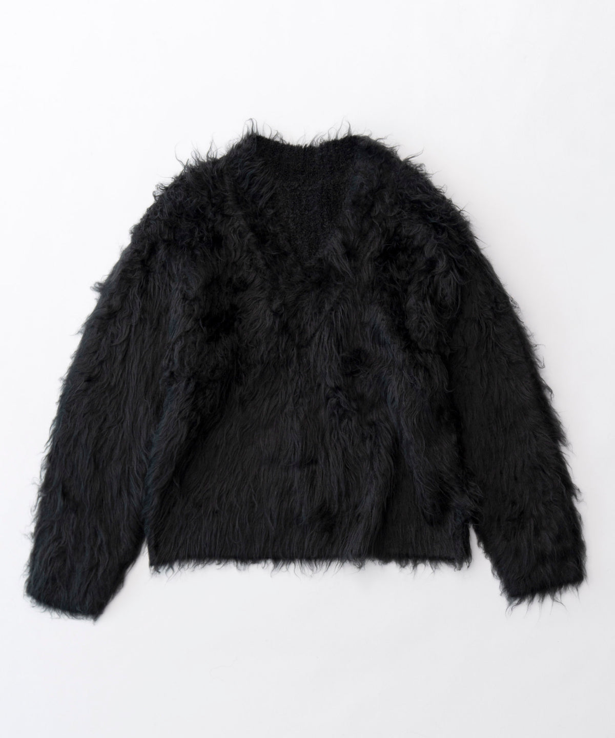 2way V-Neck Shaggy Knit Wear