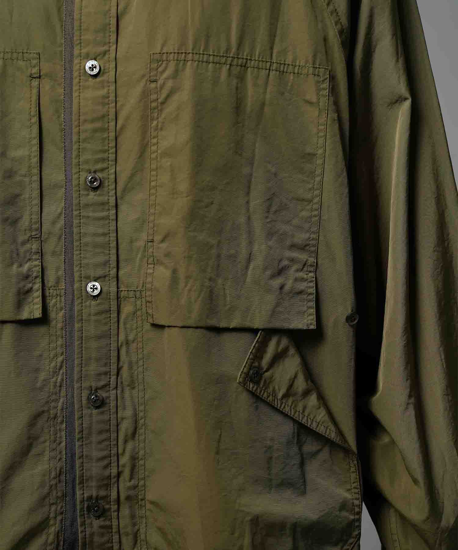 Prime-Over Raglan Sleeve Pocket Shirts Blouson