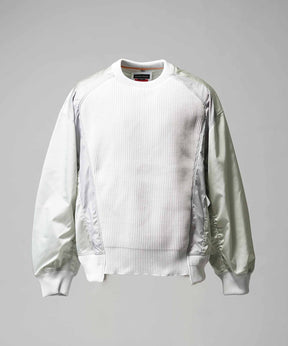 编织组合额叶套头衫